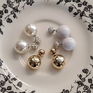 3 Pairs of Double Sided Pierced Earrings